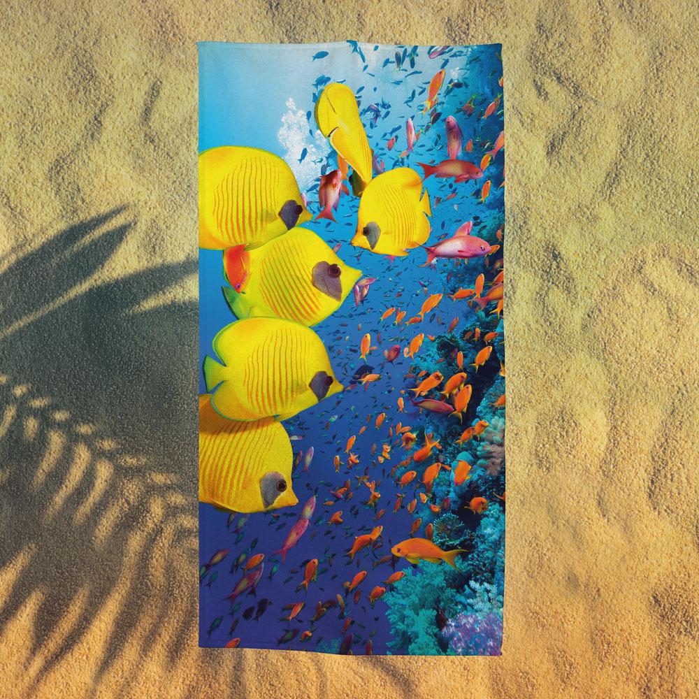 Maskenfalterfische im Korallenriff Handtuch - aqua-wave.de