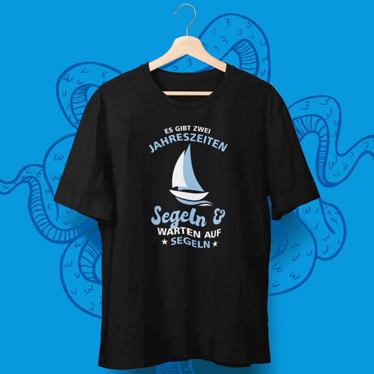 T-Shirt "Zwei Jahreszeiten Segeln" Segelboot - aqua-wave.de