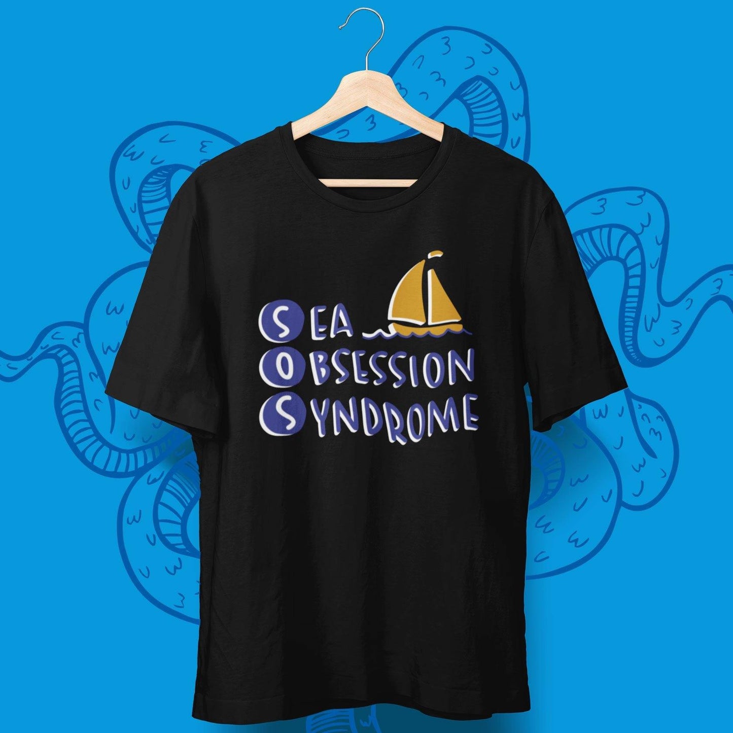 T-Shirt "Sea Obsession Syndrome" Segelboot - aqua-wave.de