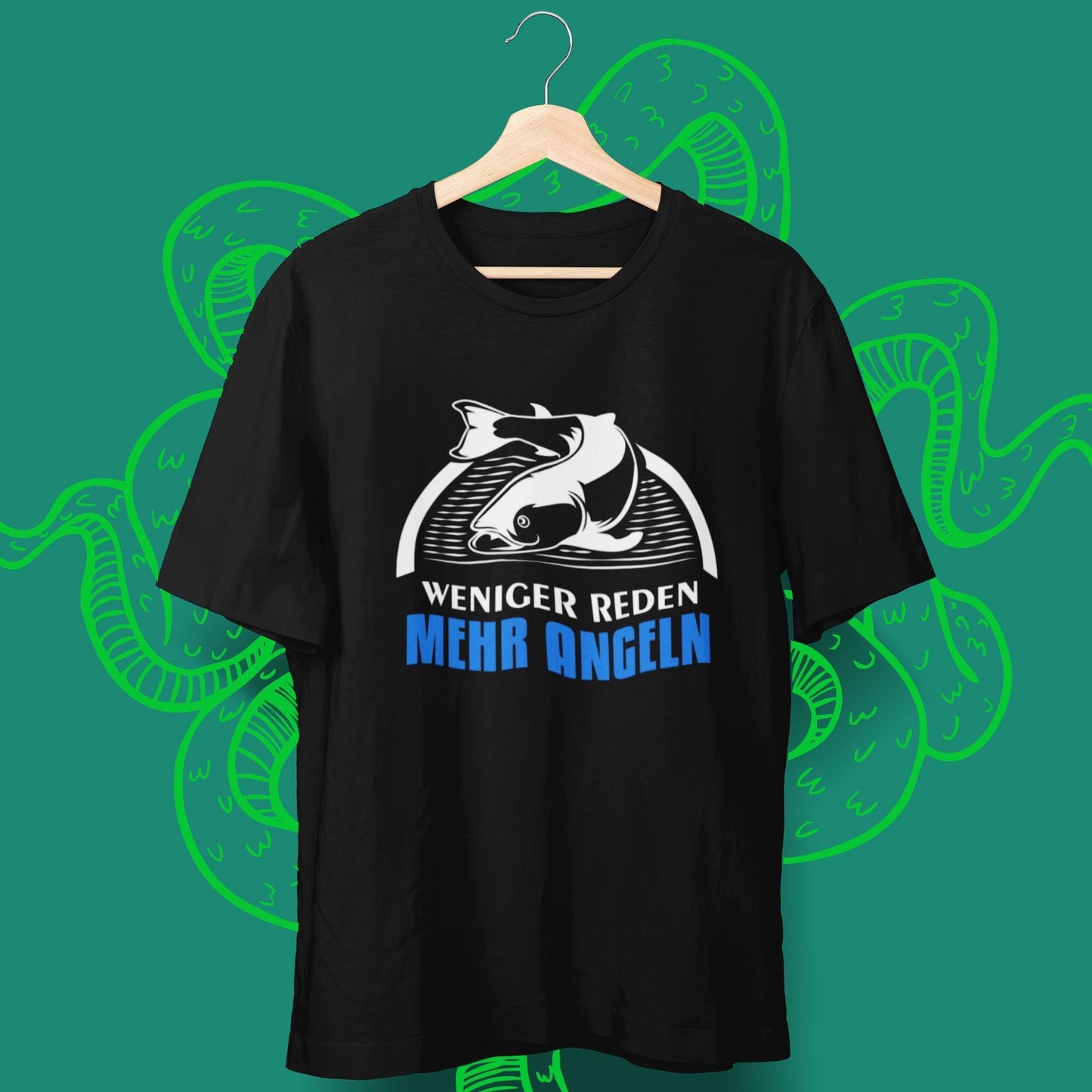 Weniger reden mehr angeln T-Shirt - aqua-wave.de