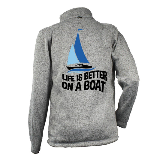 Life is better on a boat Strickfleece Jacke - aqua-wave.de