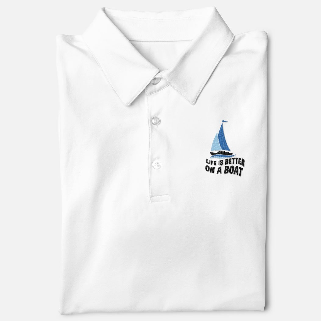 Life Is Better On A Boat Poloshirt - aqua-wave.de