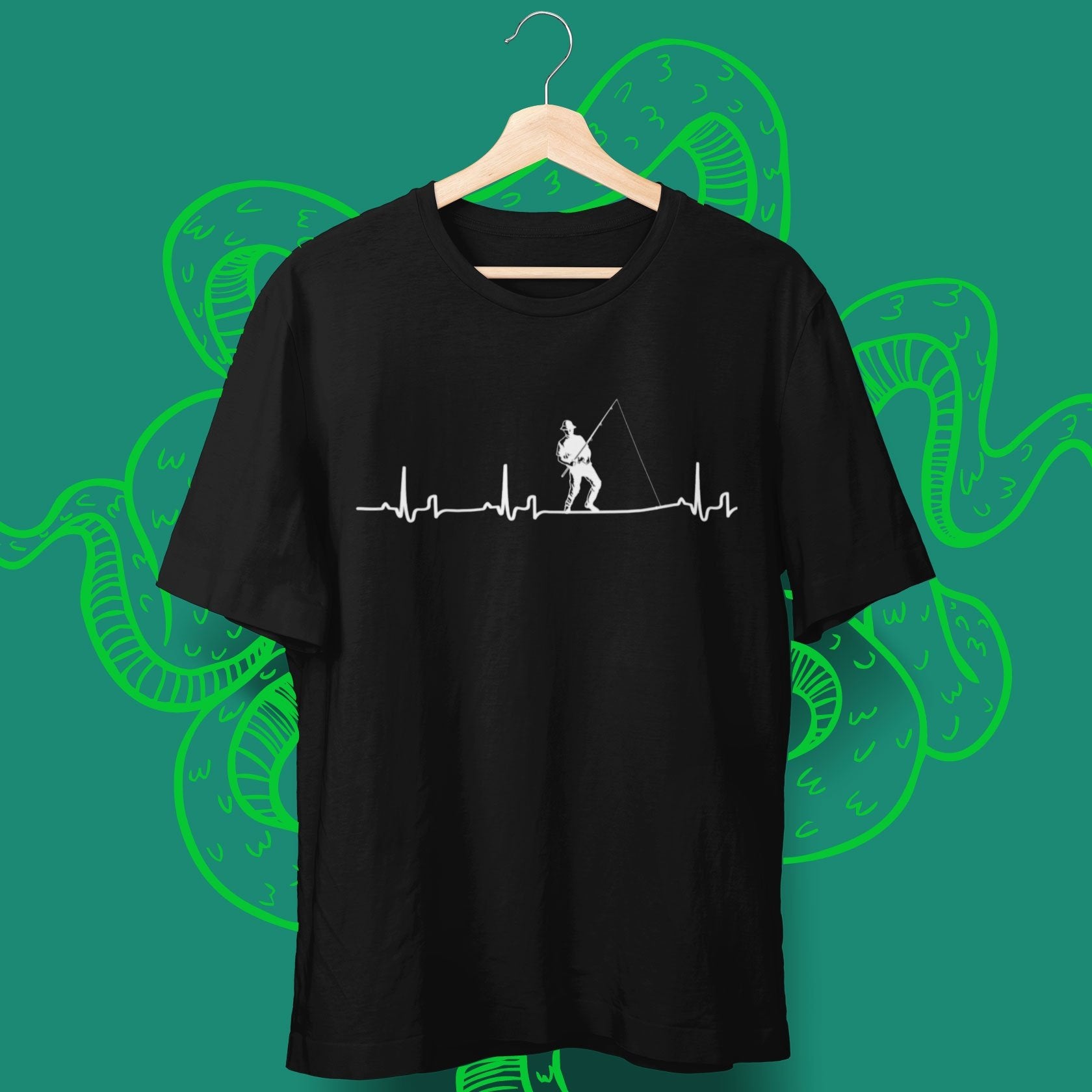 Herzschlag Angler T-Shirt - aqua-wave.de