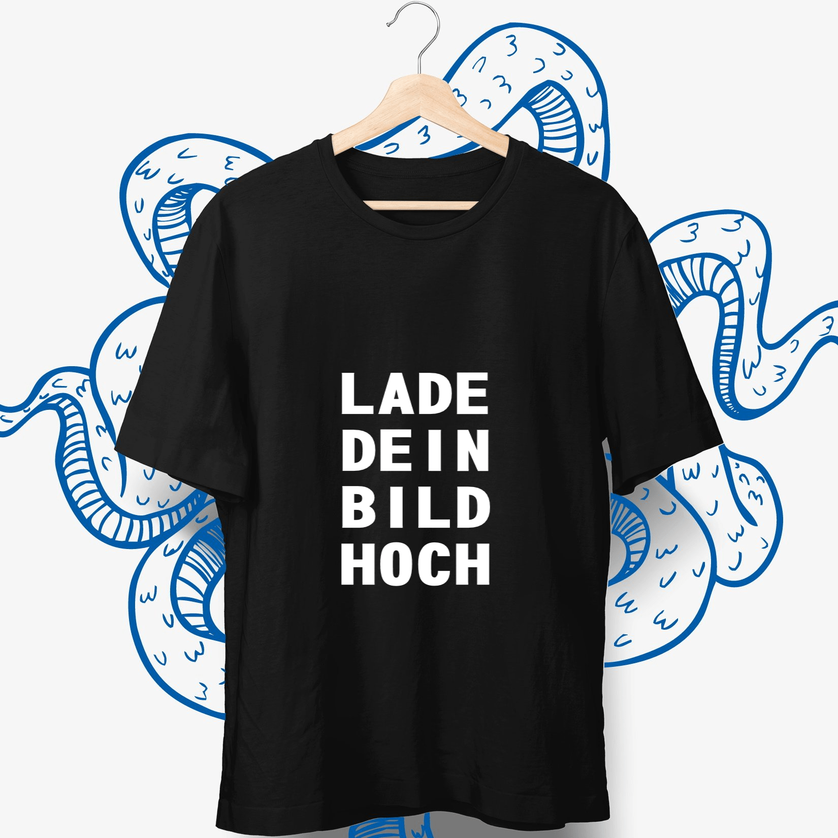 Personalisierbares Foto Querformat T-Shirt mit Text - aqua-wave.de